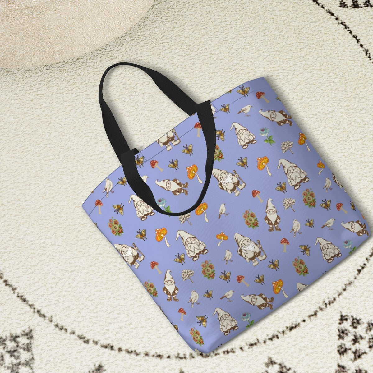 "Forest Folk" Shoulder Bag – Whimsical Gnome & Woodland Creature All Over Print