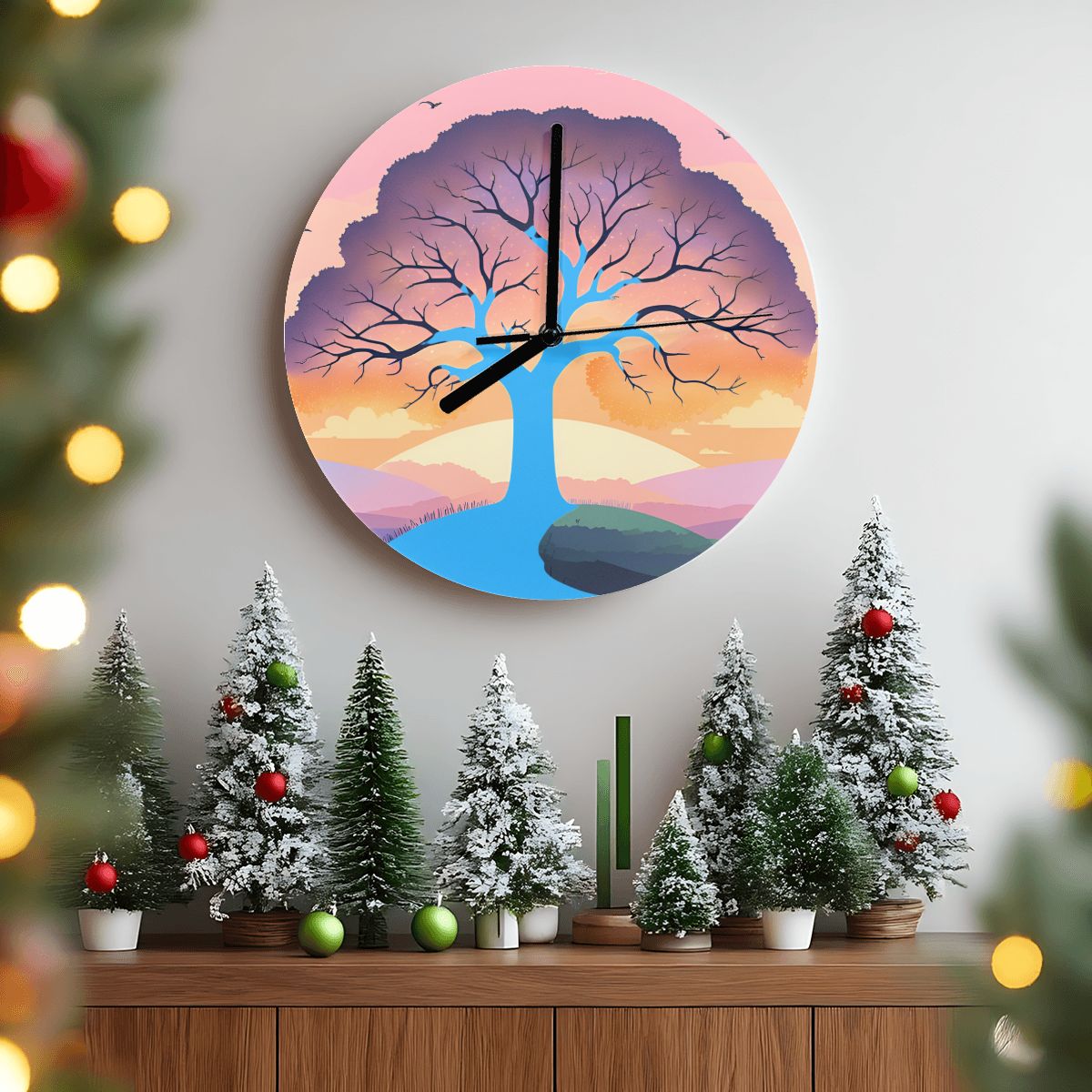"Serenity Tree" Whimsical Woodland Wall Clock
