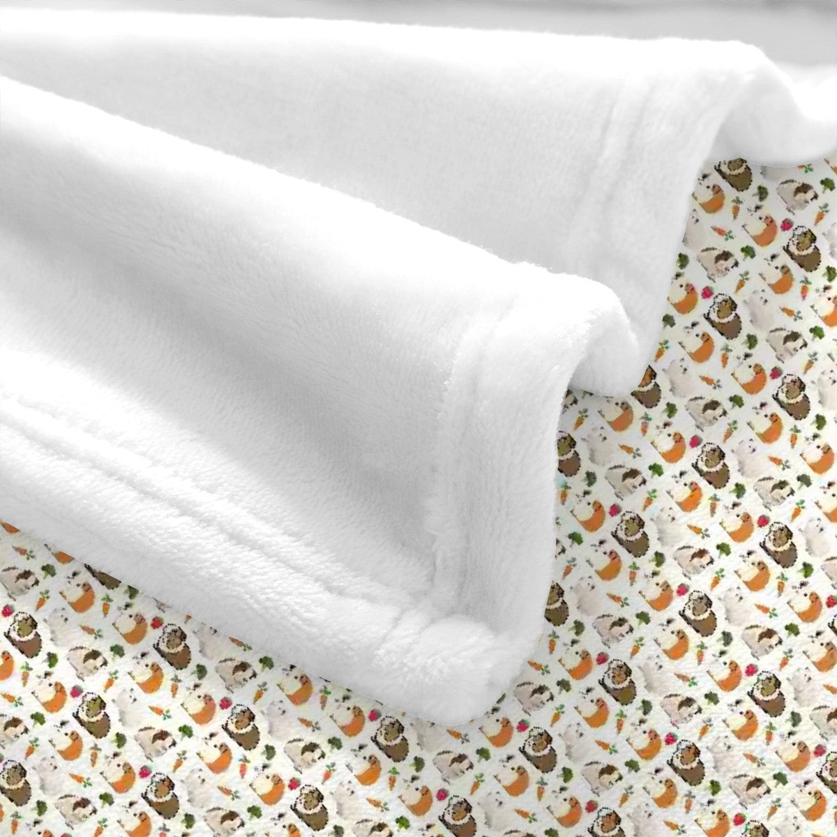 "Cavy Crew" White Guinea Pig Blankets - Rabbit Haven