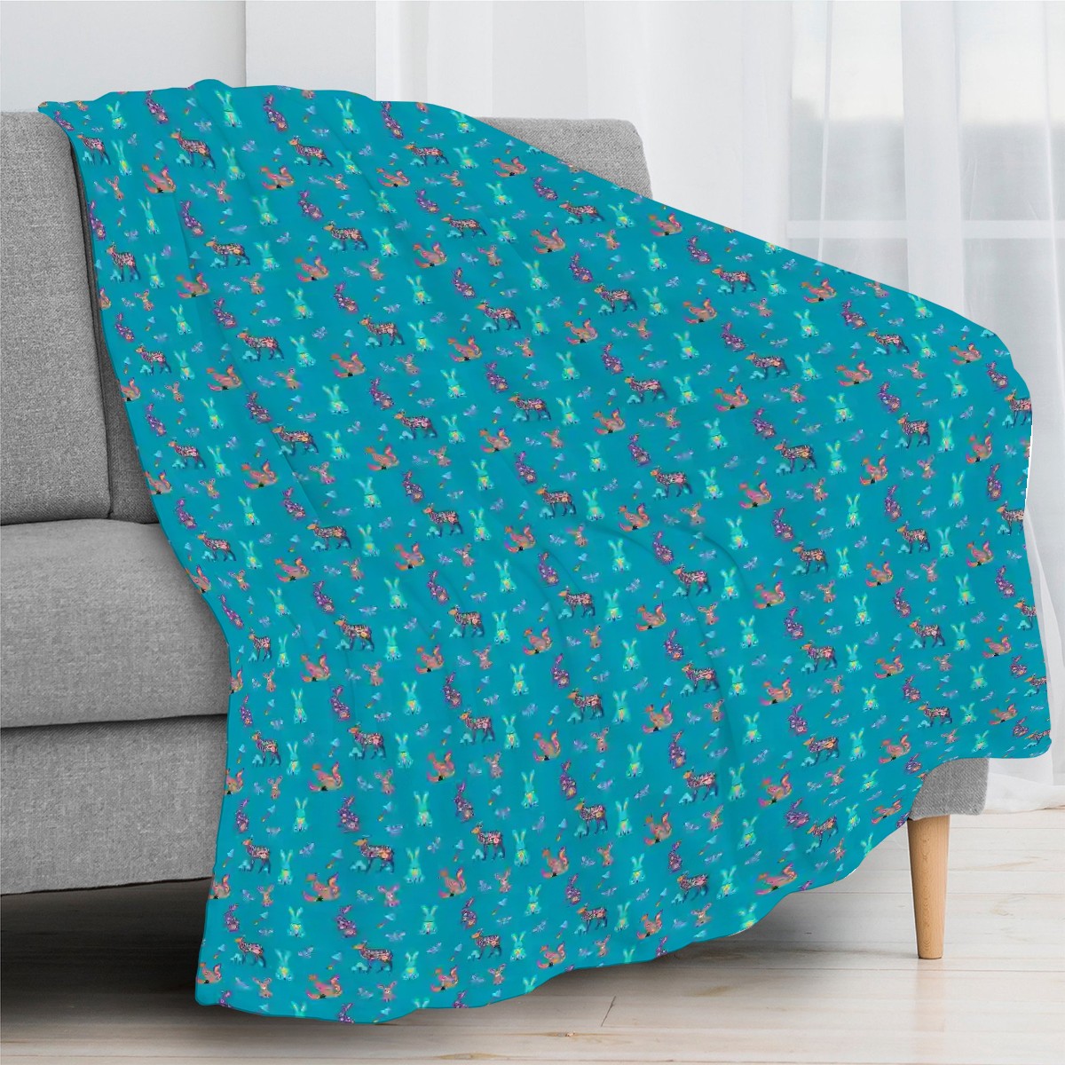 "Woodland Parade" Blankets - Rabbit Haven