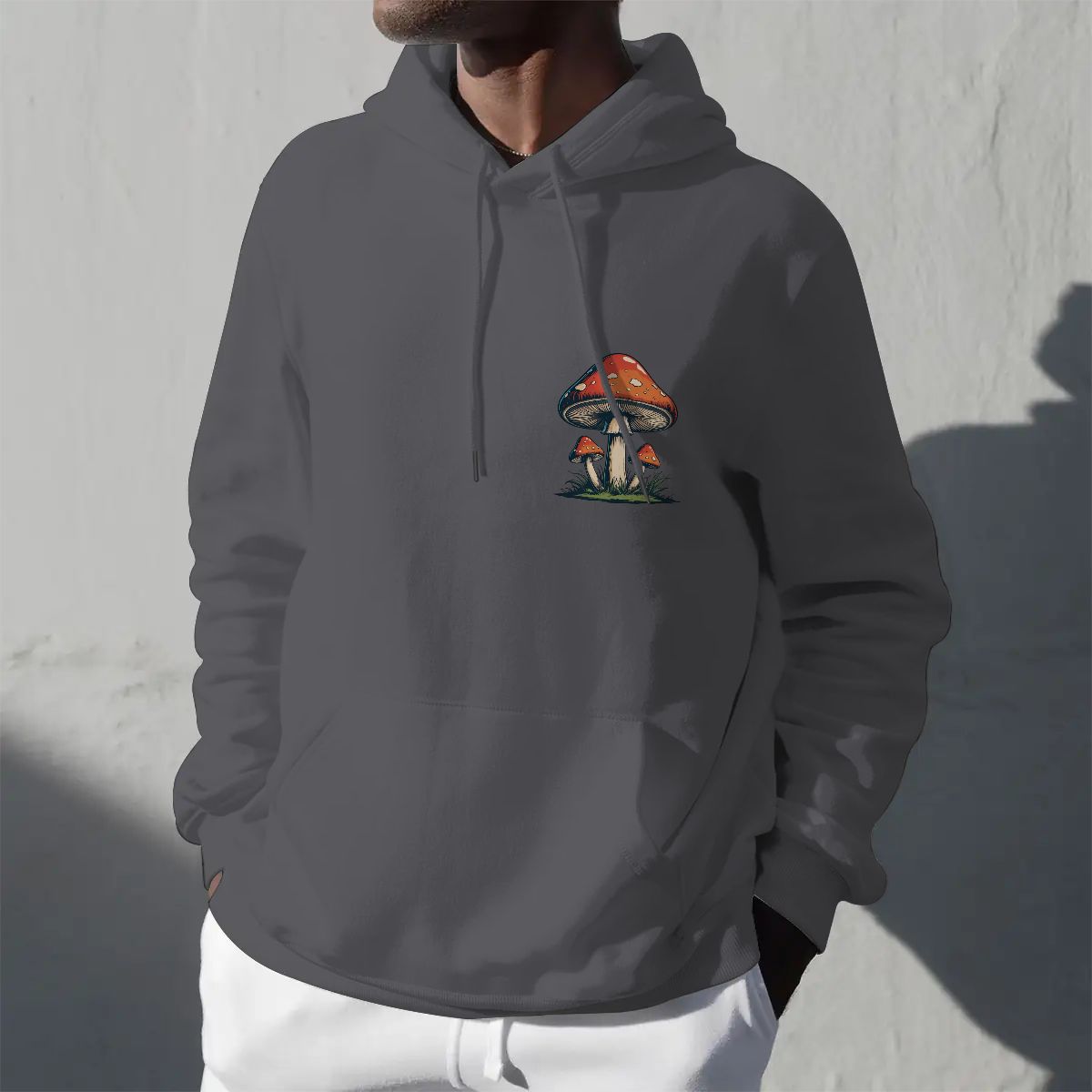 "Fungi Peaks" Mushroom Adult Hoodie Double-Sided Design - Rabbit Haven