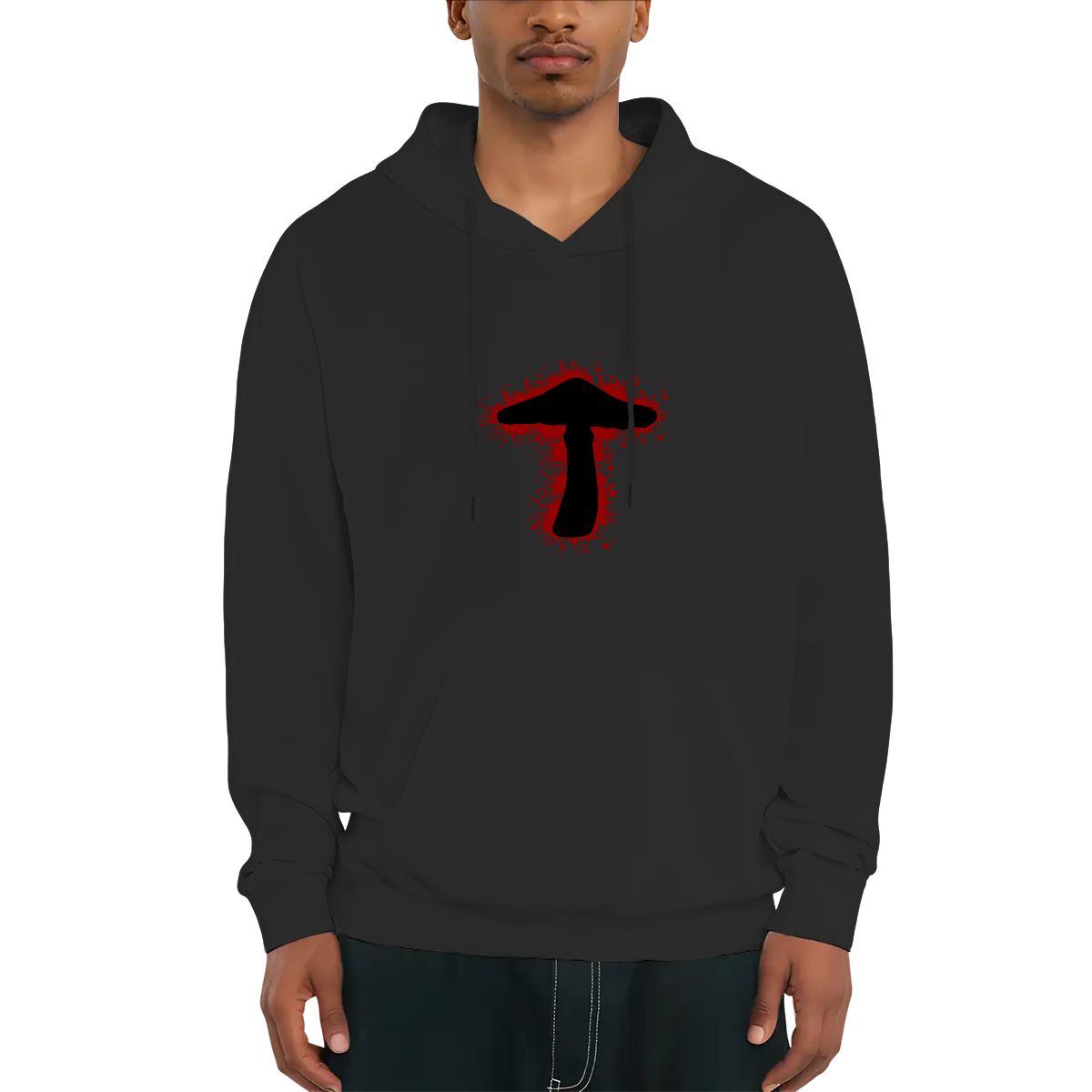 "Inkburst Mushroom" Adult Hoodie Double-Sided Design - Rabbit Haven