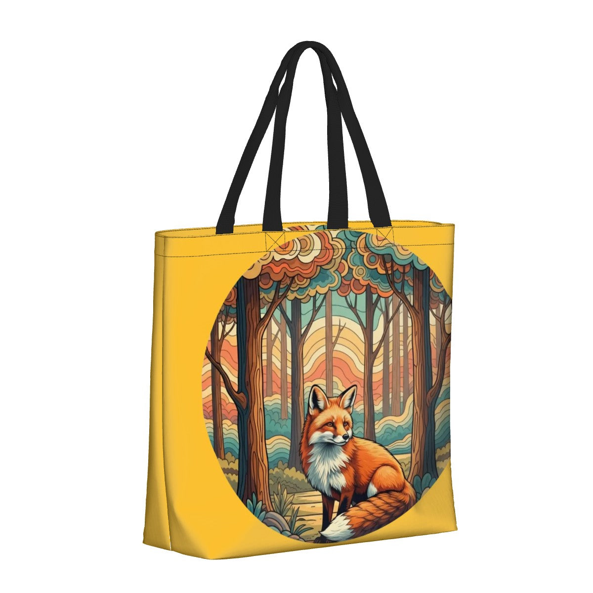 "Sunset Scout" Woodland Fox - Large Capacity Zipper Shoulder Bag