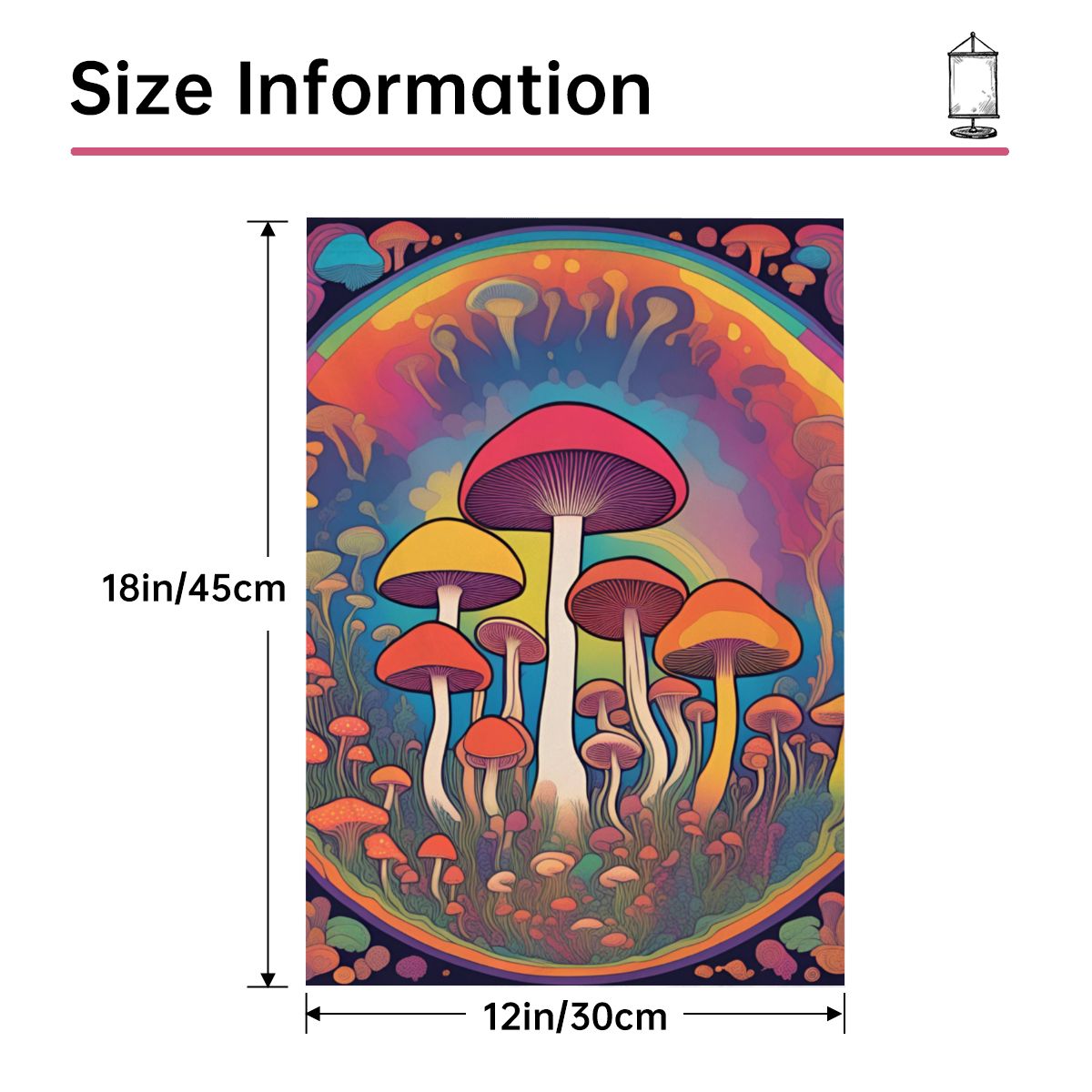 Shroom Portal Garden Flag – Vibrant Psychedelic Outdoor Decor