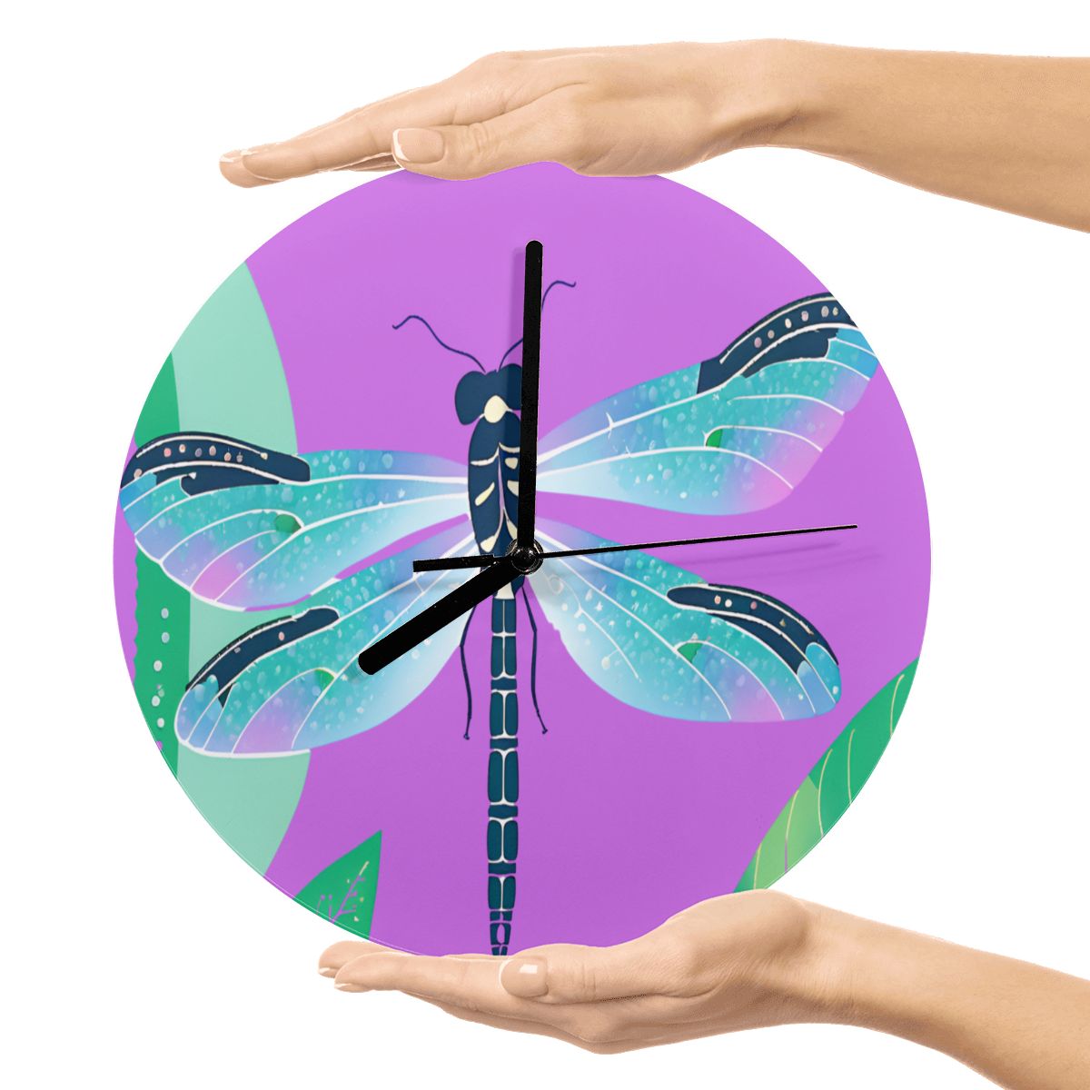"Dragonfly Daydream" Elegant Dragonfly wall Clock
