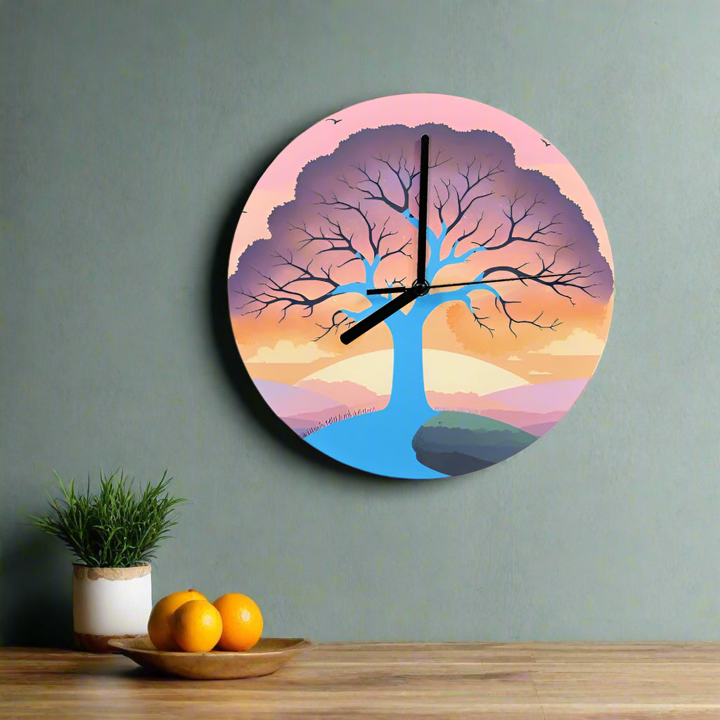"Serenity Tree" Whimsical Woodland Wall Clock