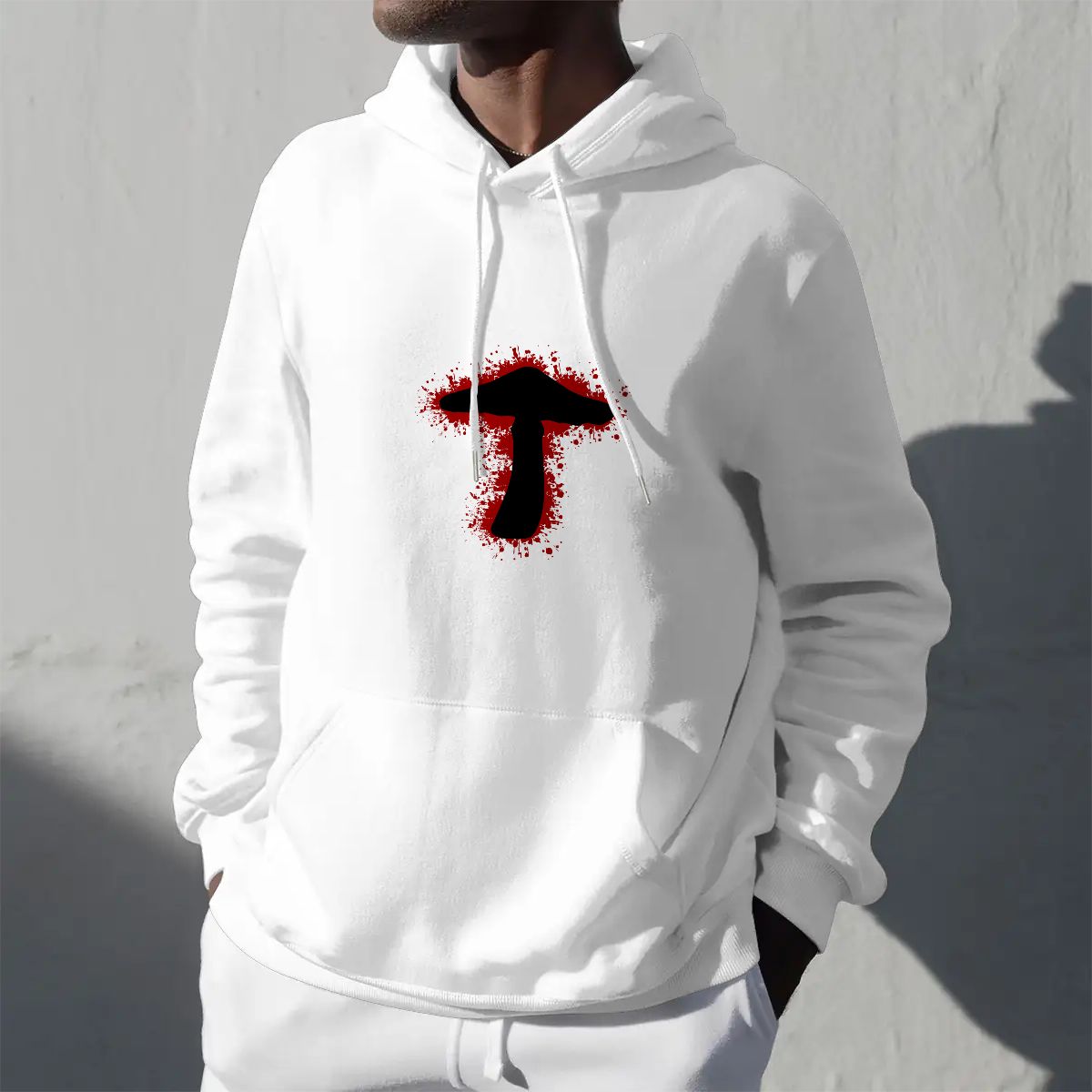 "Inkburst Mushroom" Adult Hoodie Double-Sided Design - Rabbit Haven