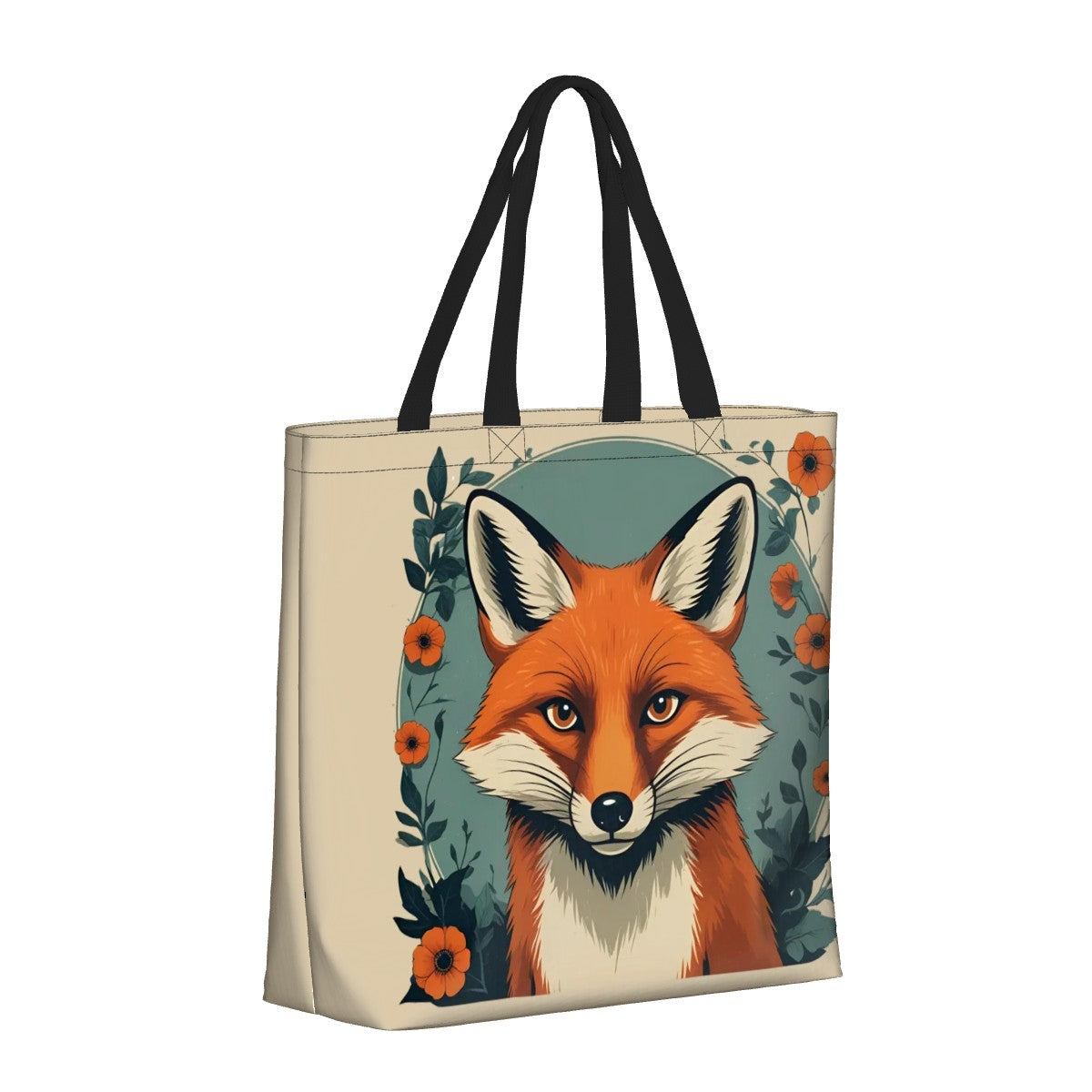 "Flora Fox" Woodland Inspired Large Capacity Shoulder Bag for Nature & Animal Lovers