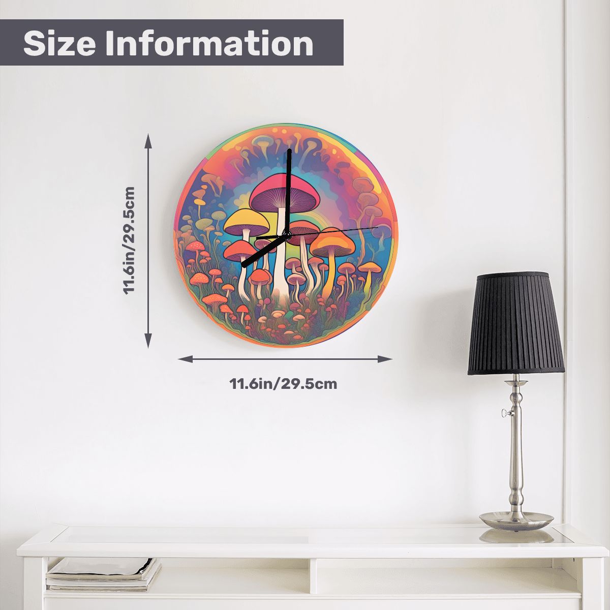 "Shroom Portal" Mushroom Wall Clock