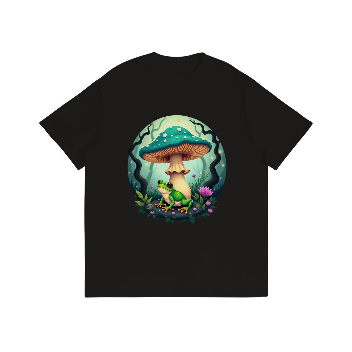 "Cap Guardian" Mushroom & Frog T-Shirt - Rabbit Haven