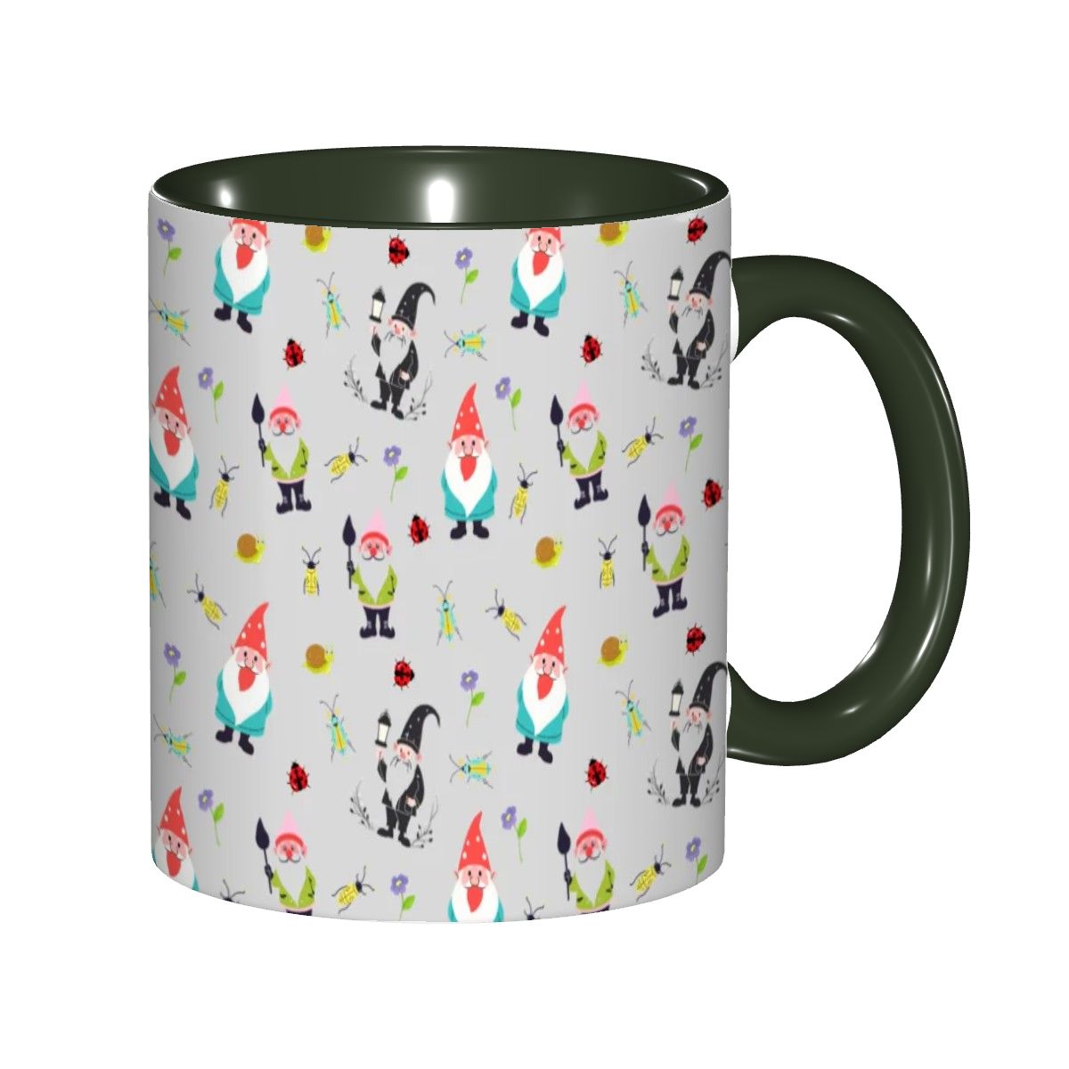 "Gnome Trails, Grey" 11oz Gnome Mug - Rabbit Haven
