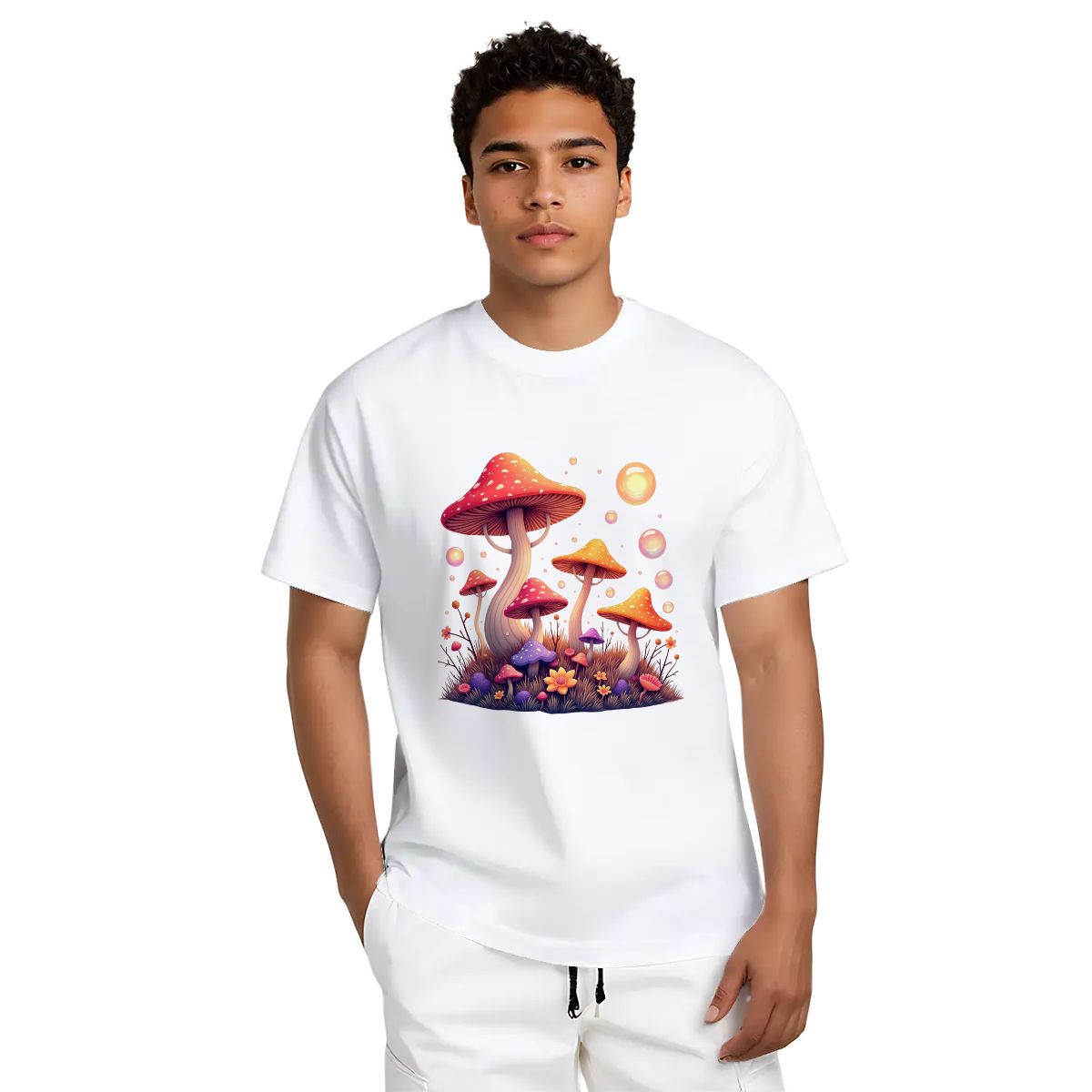 "Enchanted Spores" Mushroom T-Shirt - Rabbit Haven