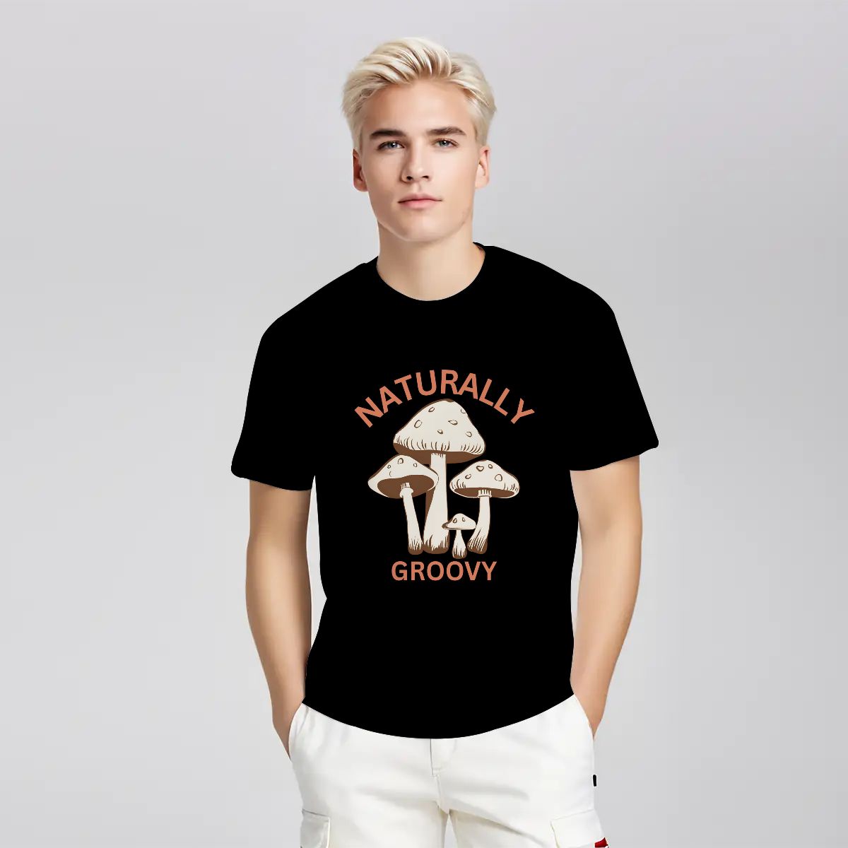 "Naturally Groovy" Mushroom T-Shirt Style2 - Rabbit Haven