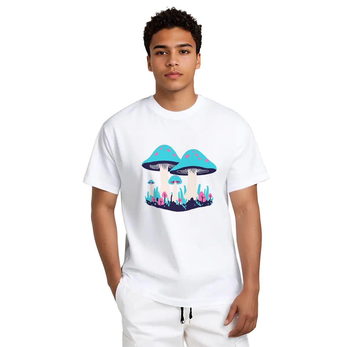 "Fungi Field" Mushroom T-Shirt - Rabbit Haven