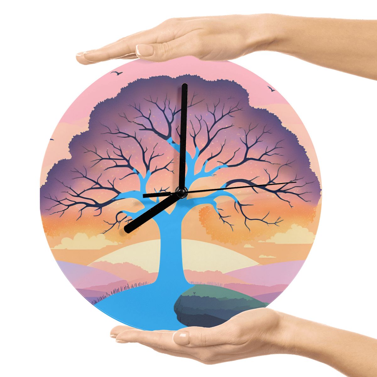 "Serenity Tree" Whimsical Woodland Wall Clock
