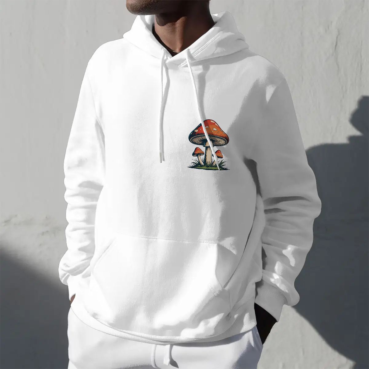 "Fungi Peaks" Mushroom Adult Hoodie Double-Sided Design - Rabbit Haven