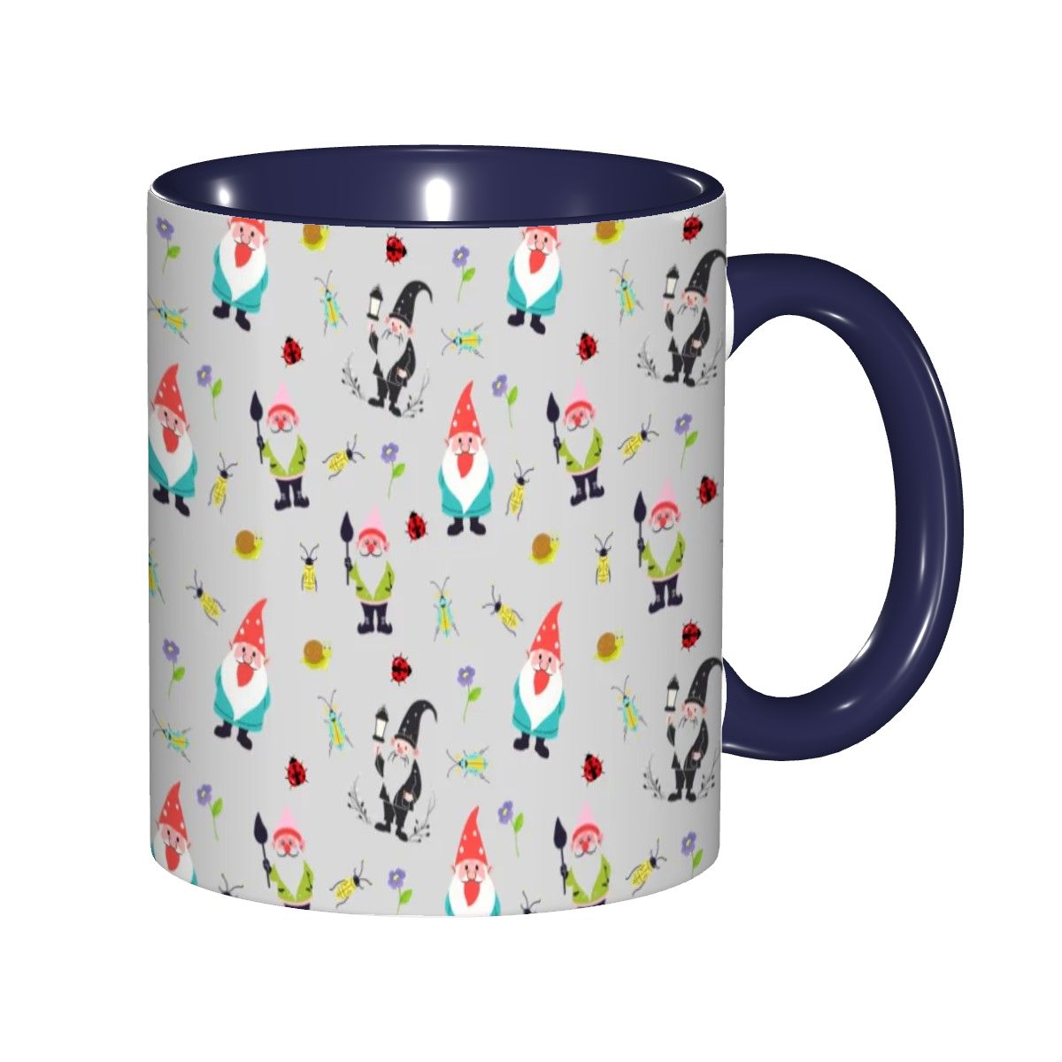 "Gnome Trails, Grey" 11oz Gnome Mug - Rabbit Haven