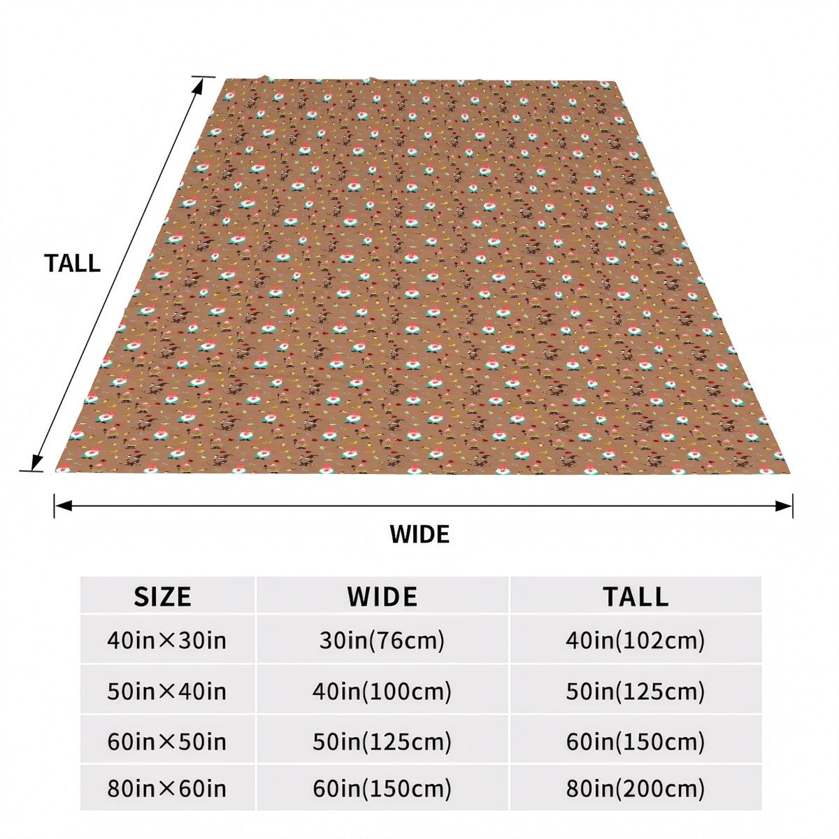 "Gnome Trails" Brown Blankets - Rabbit Haven