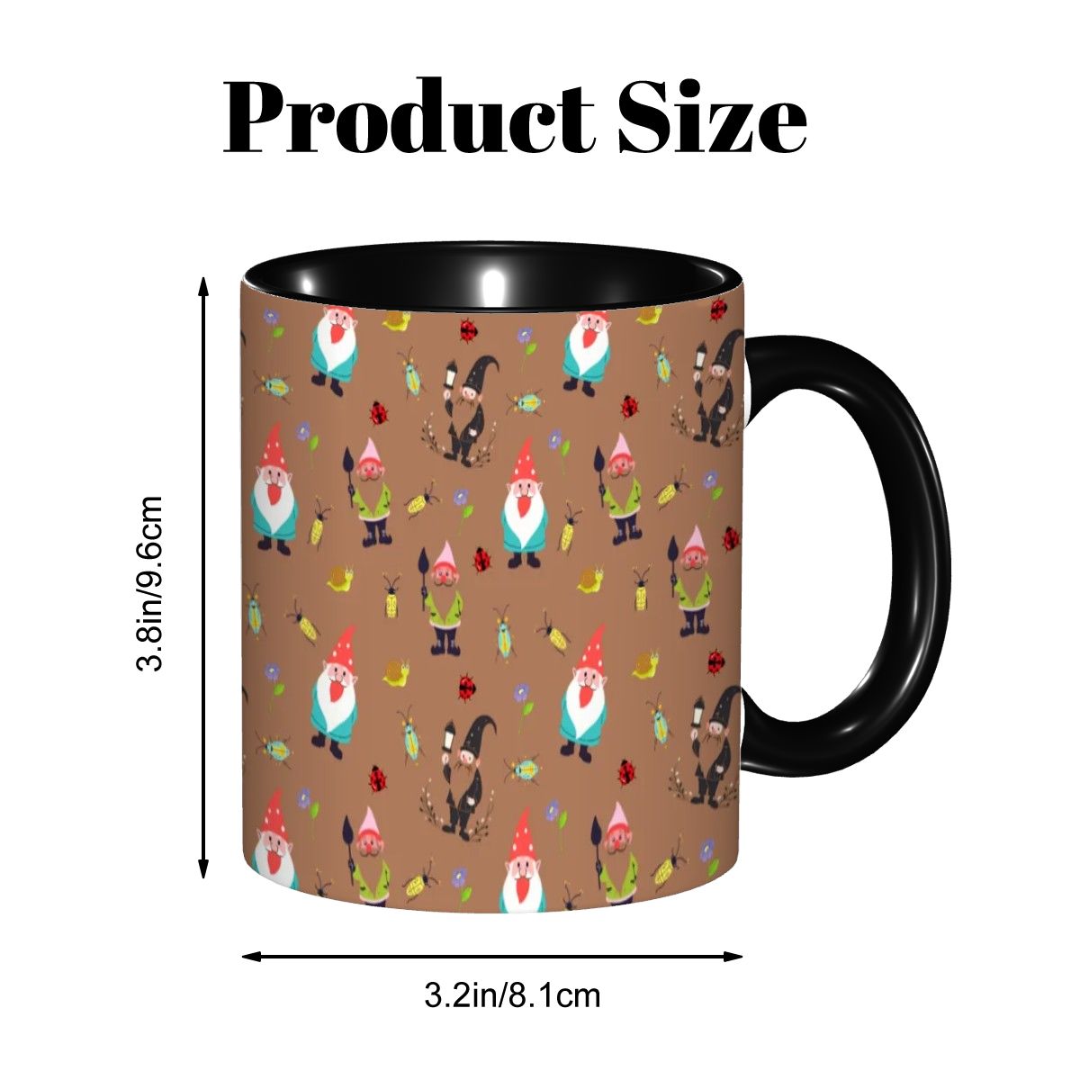 "Gnome Trails, Brown" 11oz Mug - Rabbit Haven