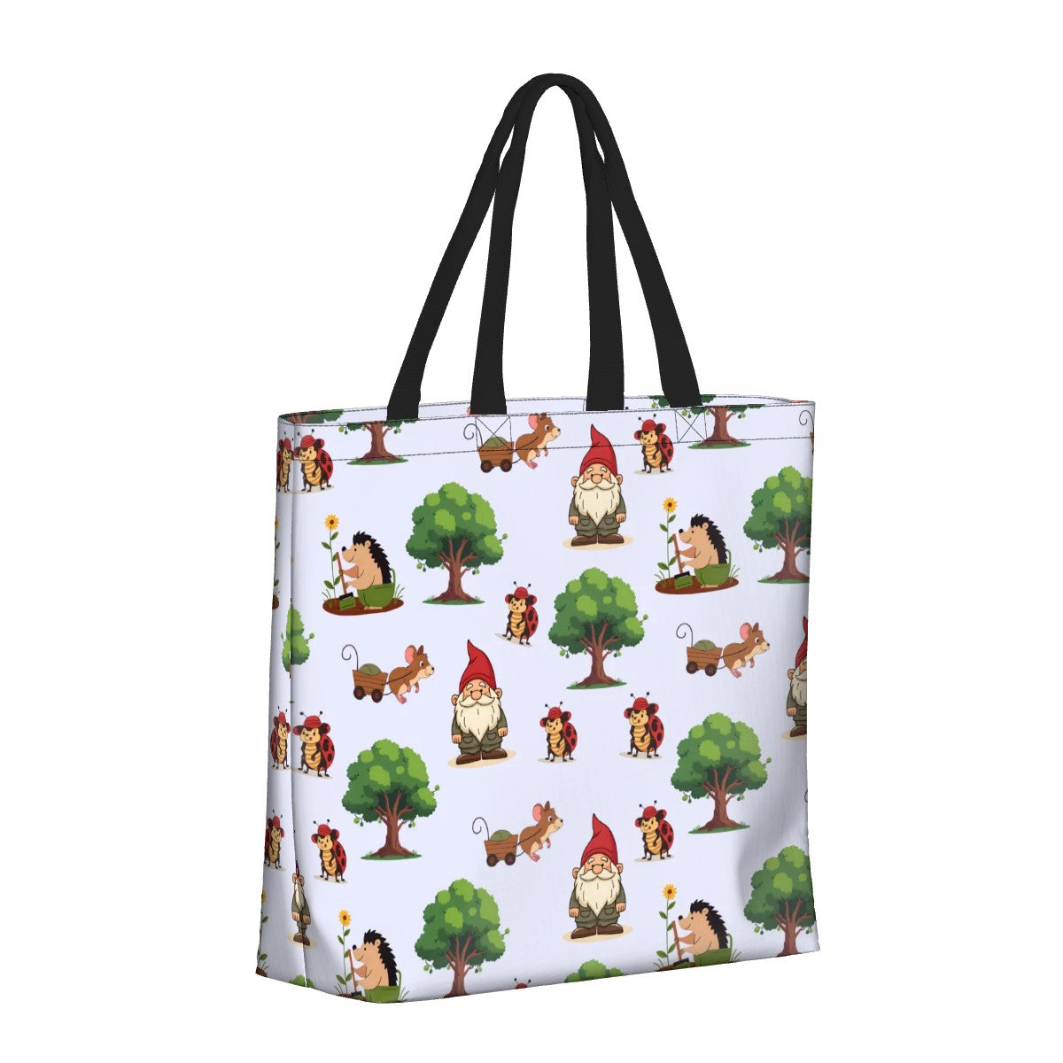 Gnome Folk & Friends Lavender Shoulder Bag – Whimsical Woodland Gnomes & Forest Animals Tote
