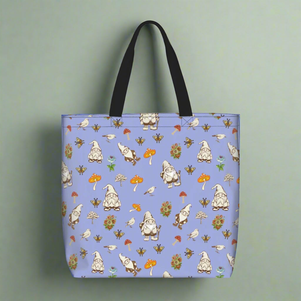 "Forest Folk" Shoulder Bag – Whimsical Gnome & Woodland Creature All Over Print