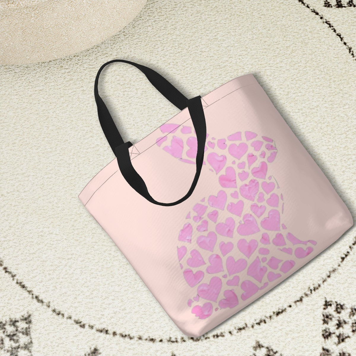 "Heartful Bunny" Shoulder Bag – Cute Pink Heart Rabbit Shoulder Bag for Animal Lovers