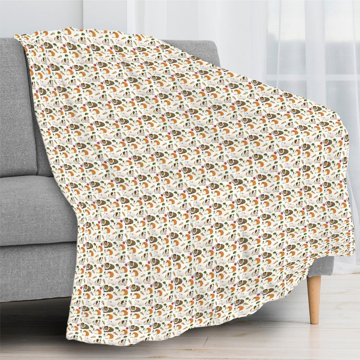 "Cavy Crew" White Guinea Pig Blankets - Rabbit Haven