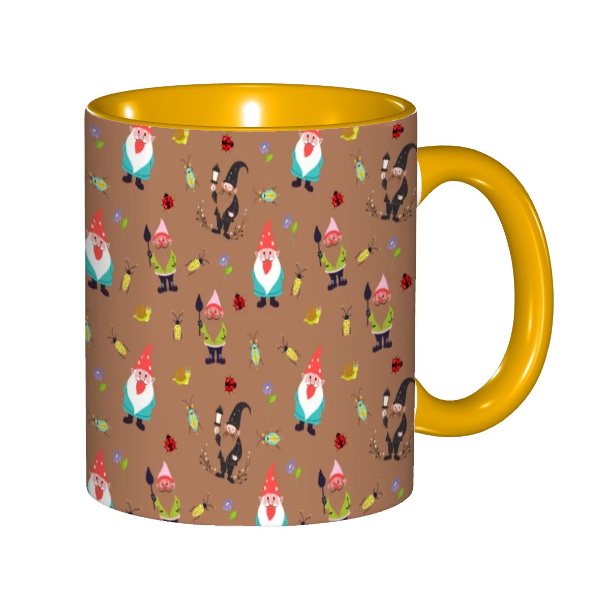"Gnome Trails, Brown" 11oz Mug - Rabbit Haven