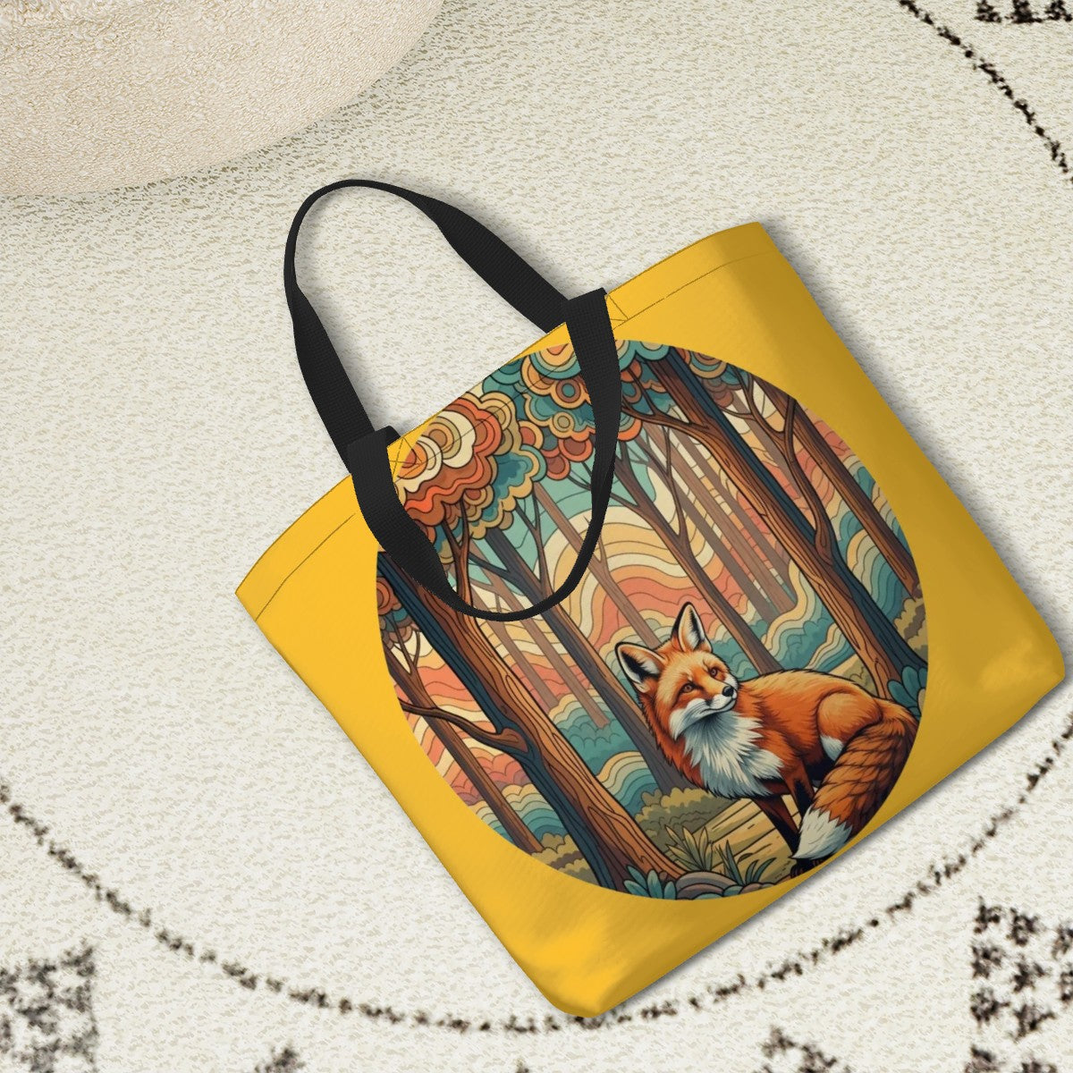 "Sunset Scout" Woodland Fox - Large Capacity Zipper Shoulder Bag
