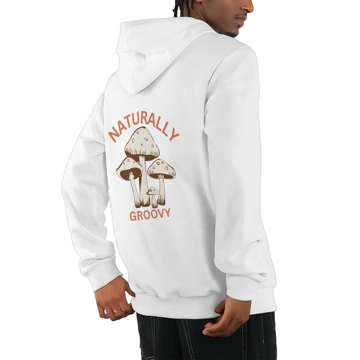 "Naturally Groovy Design #2" Adult Hoodie Double-Sided Design - Rabbit Haven