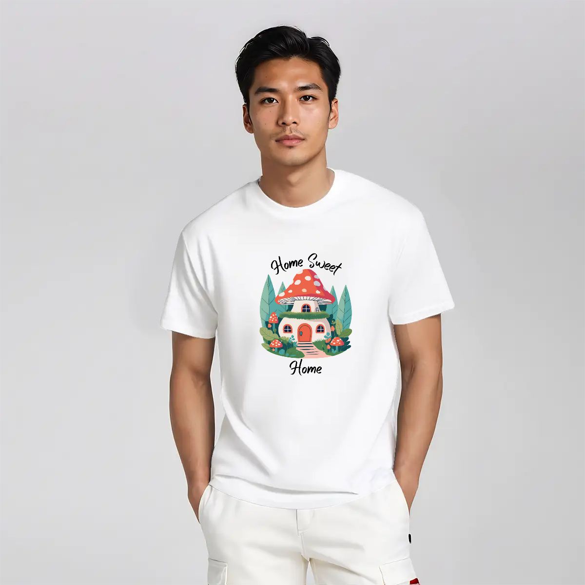 "Home Sweet Home" Mushroom T-Shirt - Rabbit Haven