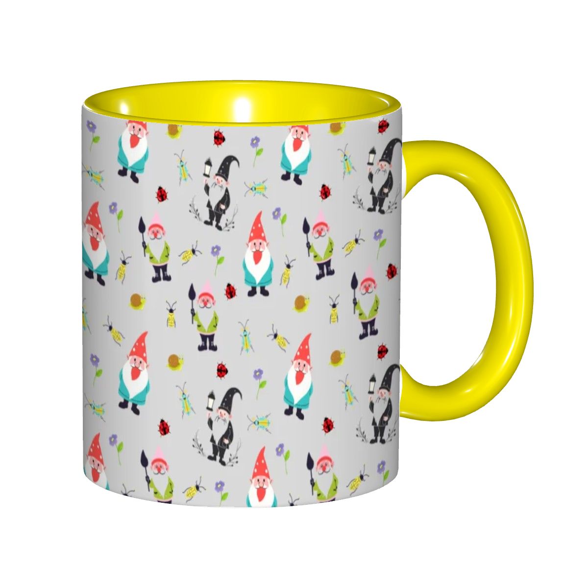 "Gnome Trails, Grey" 11oz Gnome Mug - Rabbit Haven