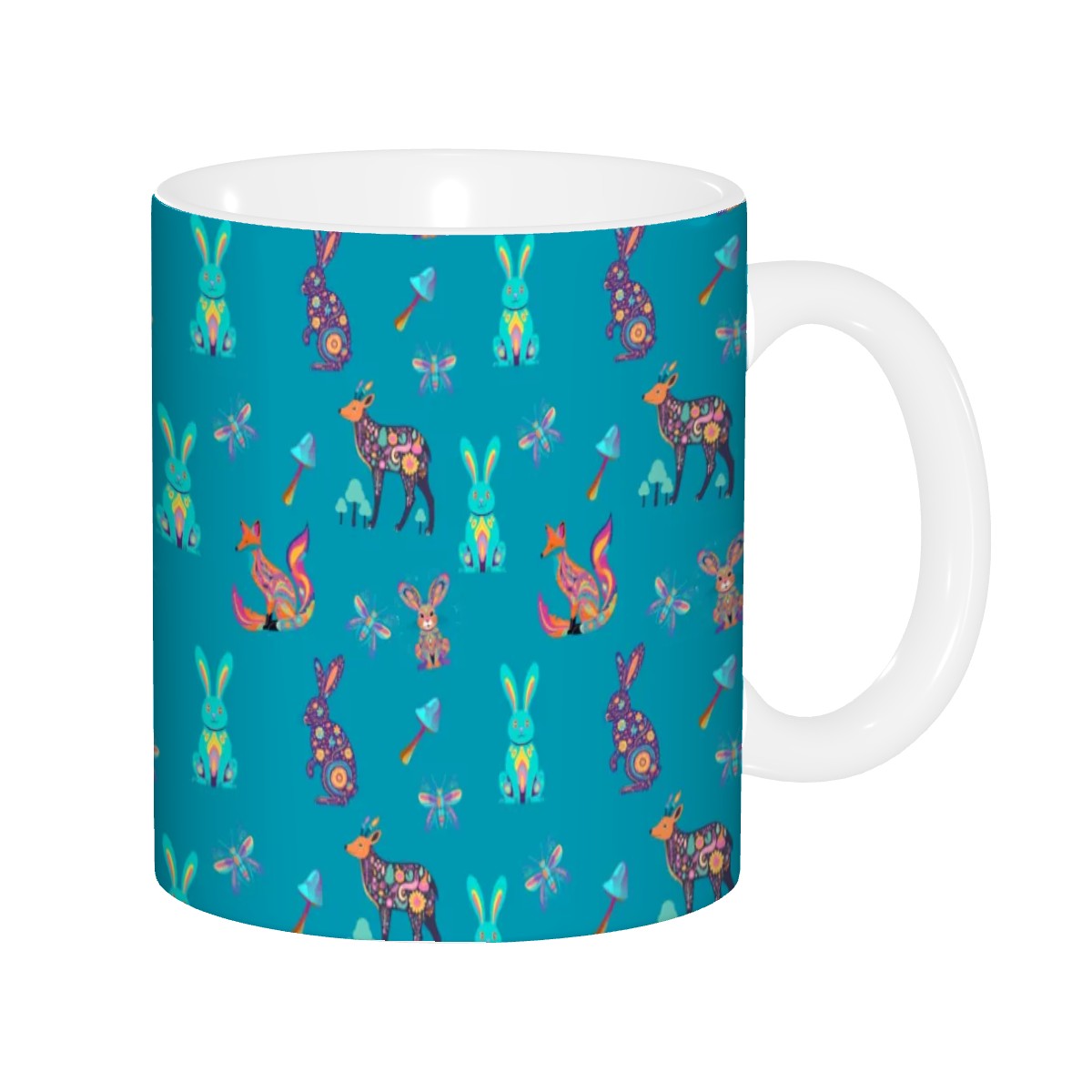 "Woodland Parade" 11oz Mug - Rabbit Haven