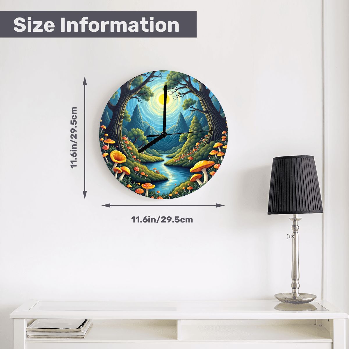 "Enchanted Forest" Woodland Wall Clock