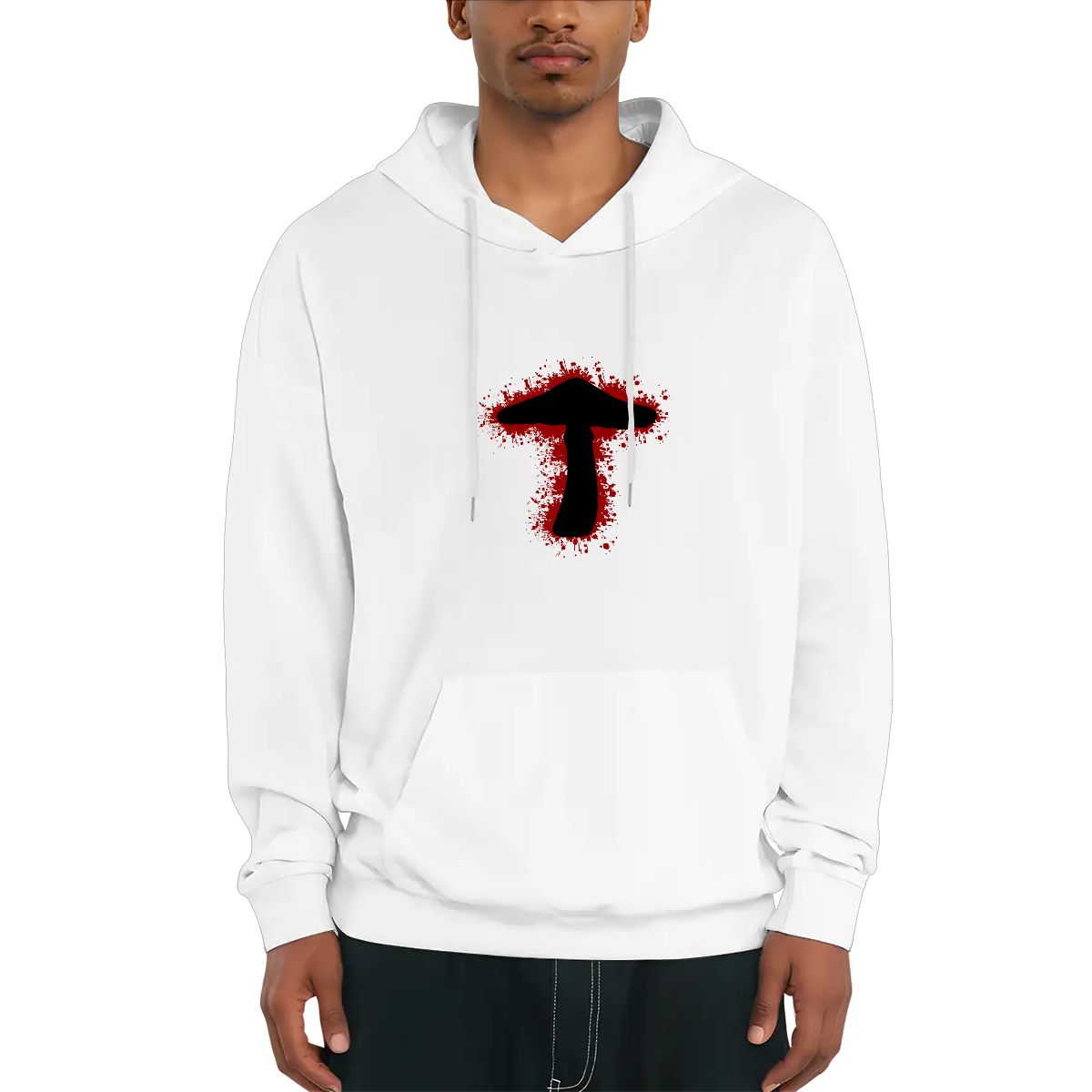 "Inkburst Mushroom" Adult Hoodie Double-Sided Design - Rabbit Haven