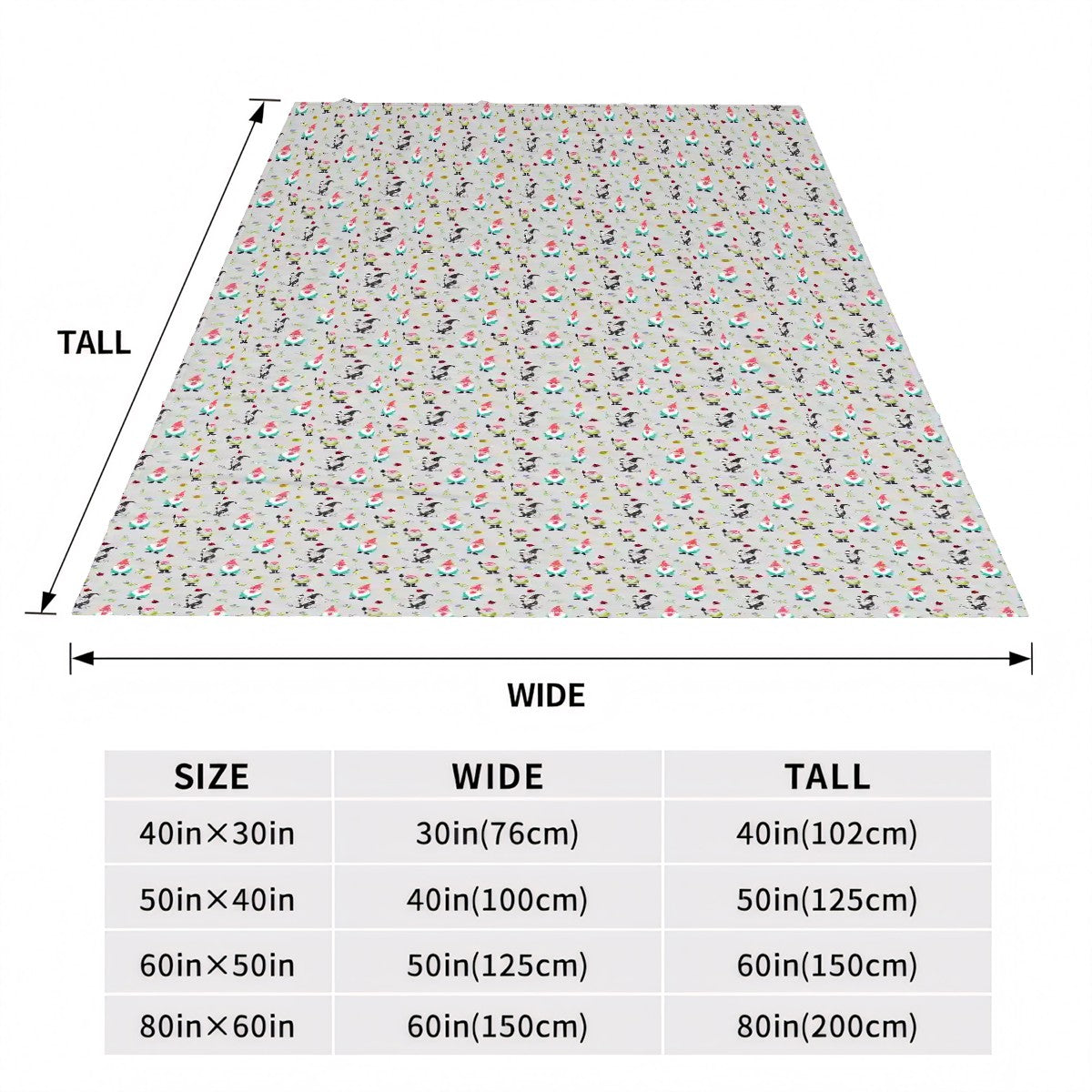 "Gnome Trails" Grey Blankets - Rabbit Haven