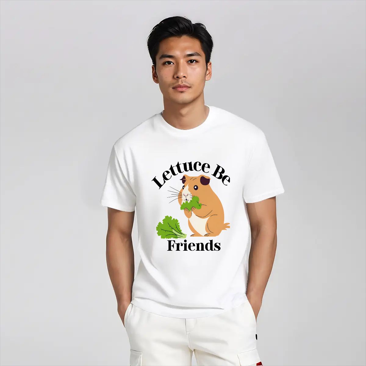 "Lettuce Be Friends" Guinea Pig T-shirt - Rabbit Haven