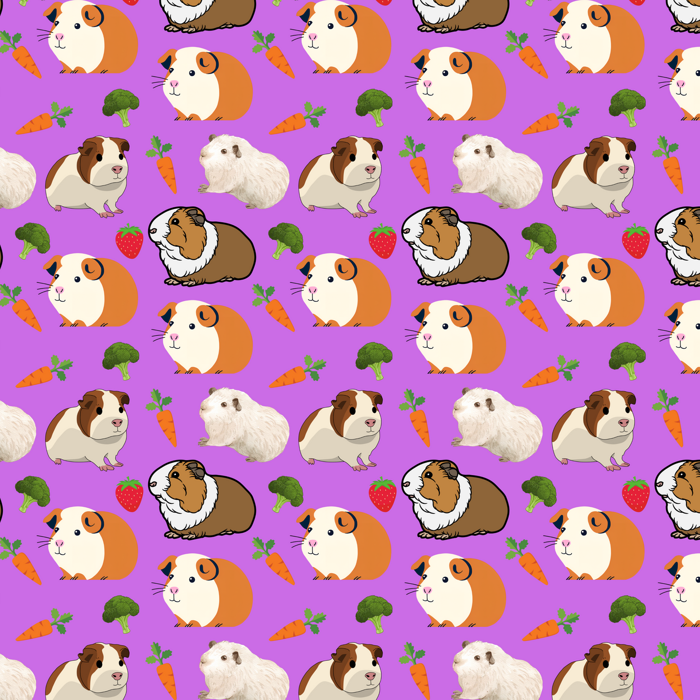 "Cavy Crew" Purple Guinea Pig Blankets - Rabbit Haven