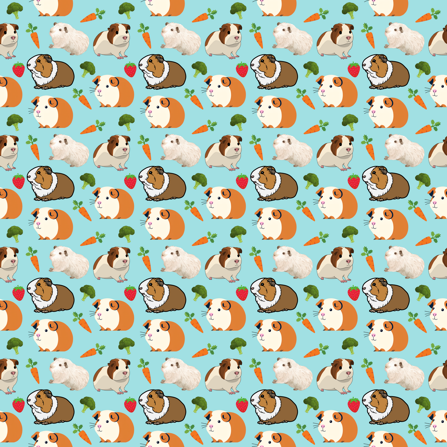 "Cavy Crew" Blue Guinea Pig Blankets - Rabbit Haven
