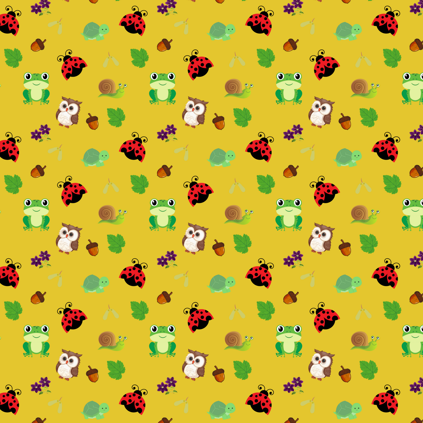 "Forest Frolic" Yellow Blankets - Rabbit Haven