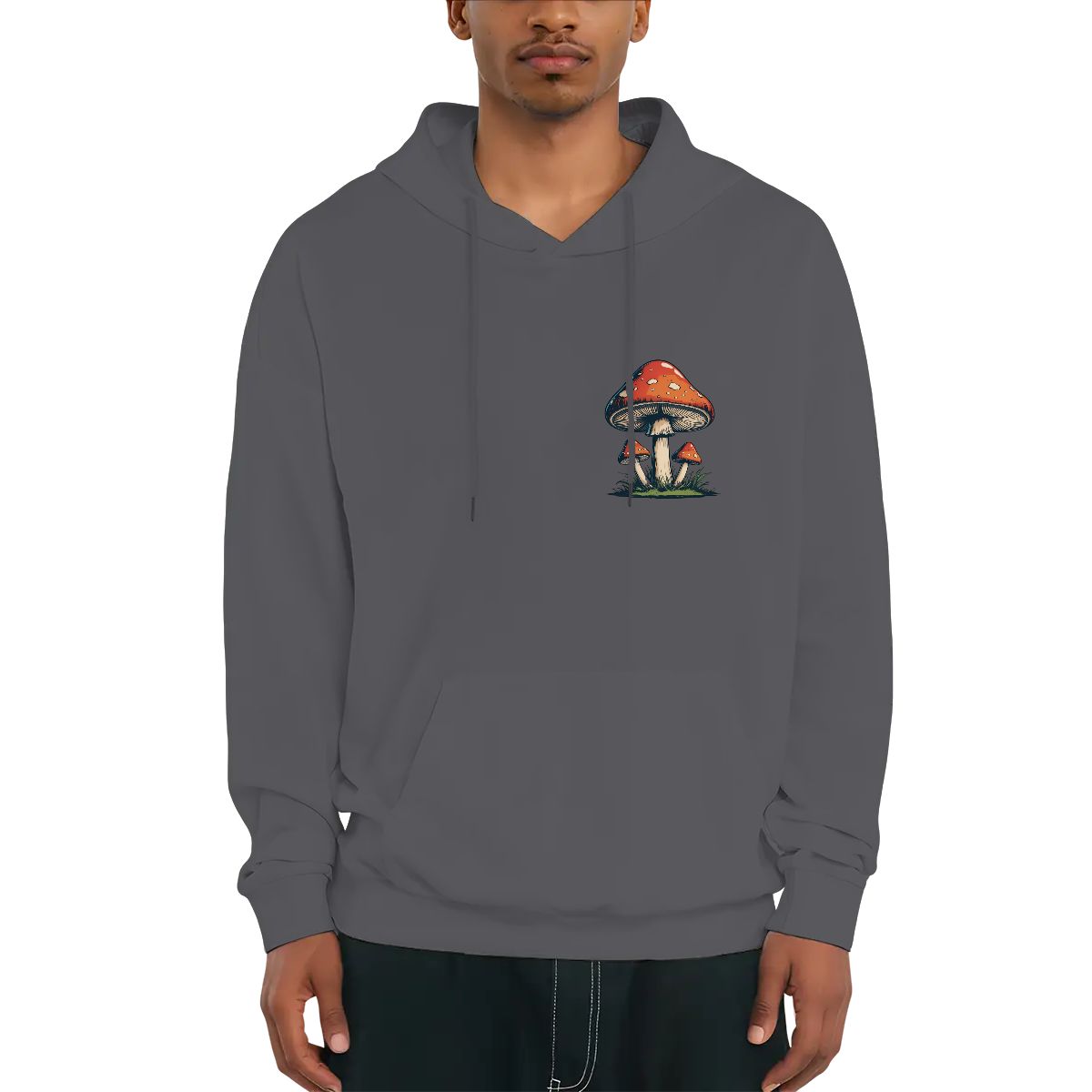 "Fungi Peaks" Mushroom Adult Hoodie Double-Sided Design - Rabbit Haven