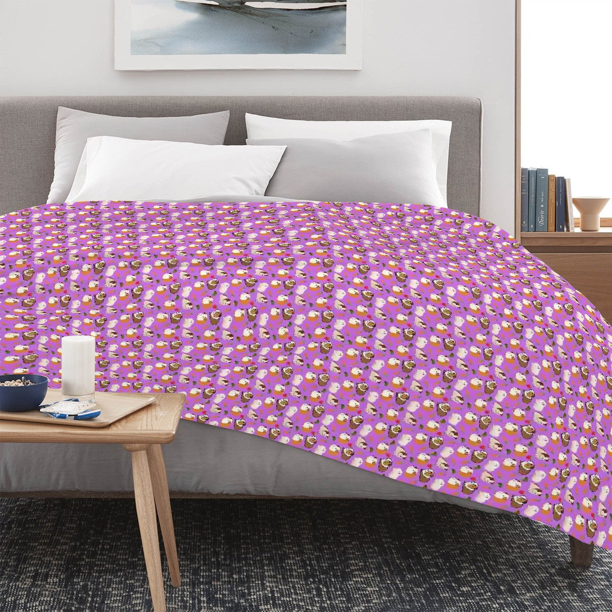 "Cavy Crew" Purple Guinea Pig Blankets - Rabbit Haven