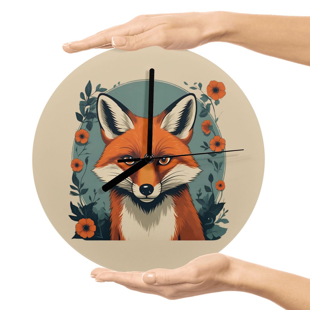 "Flora Fox" Woodland Wall Clock