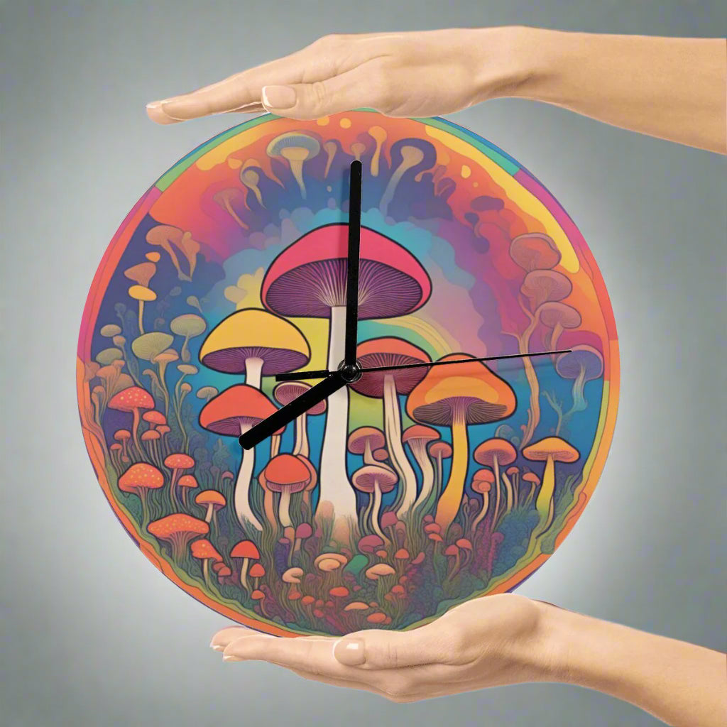 "Shroom Portal" Mushroom Wall Clock