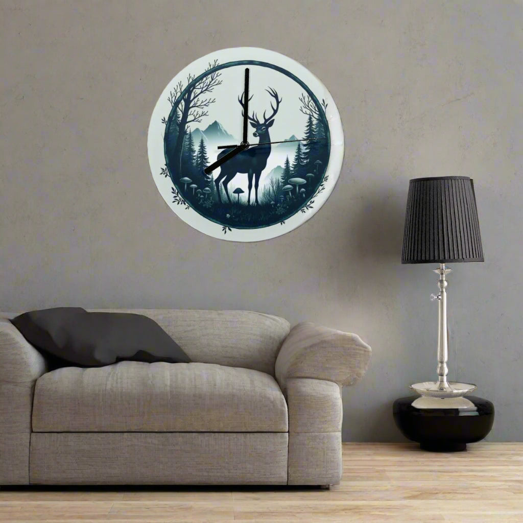 "Deer Grove" Woodland Wall Clock