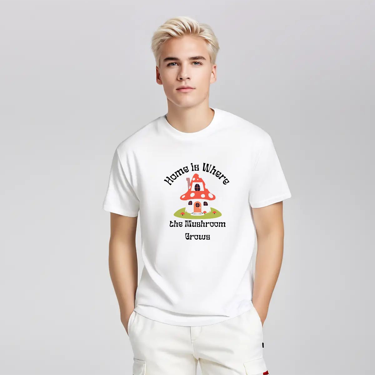 "Home is Where the Mushroom Grows" Mushroom T-Shirt - Rabbit Haven