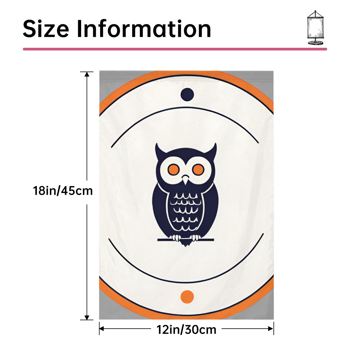 Wise Watcher Owl Garden Flag – Minimalist Outdoor Yard Banner