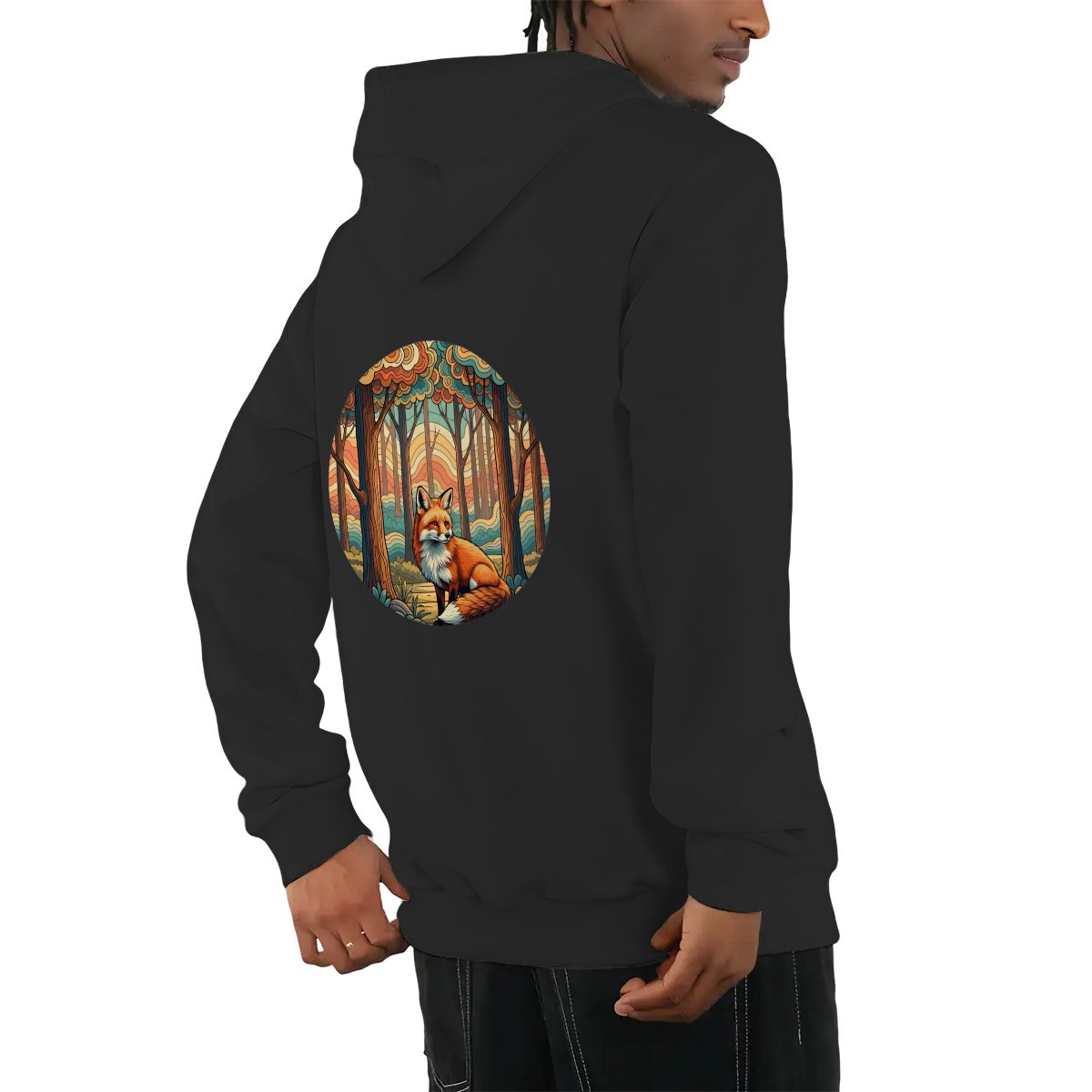 "Sunset Scout" Adult Hoodie Double-Sided Design - Rabbit Haven