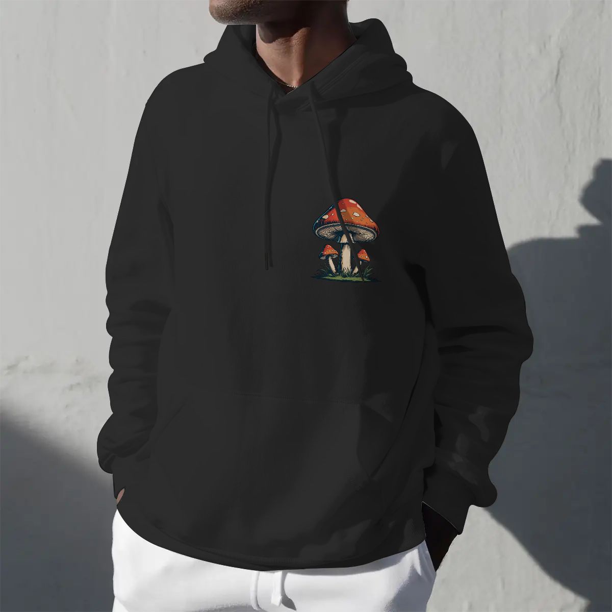 "Fungi Peaks" Mushroom Adult Hoodie Double-Sided Design - Rabbit Haven