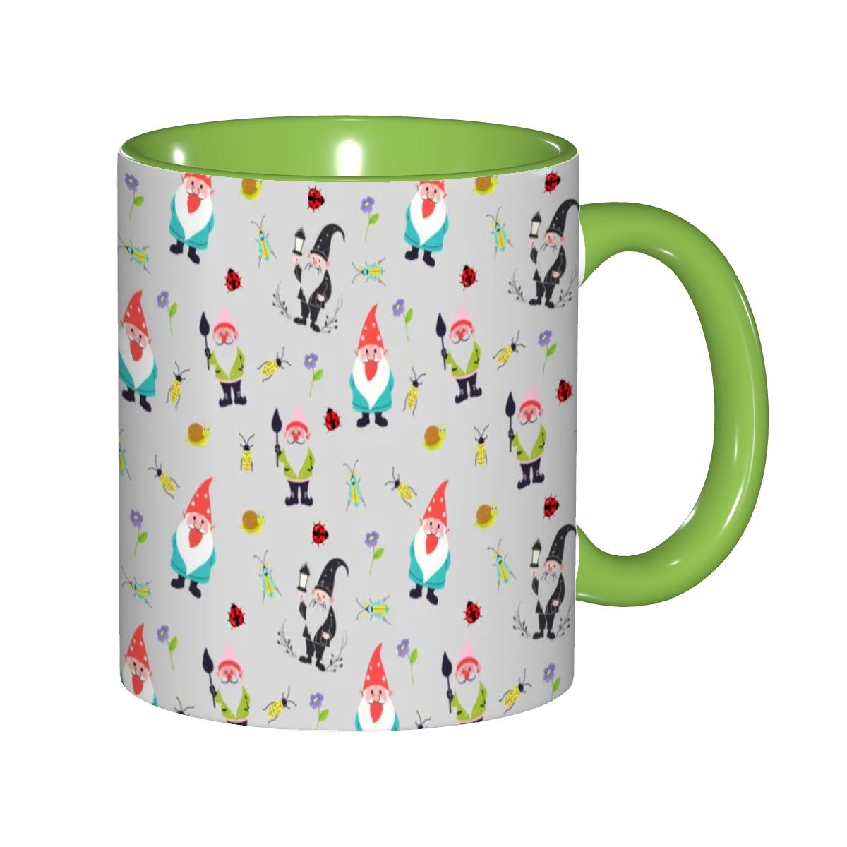 "Gnome Trails, Grey" 11oz Gnome Mug - Rabbit Haven